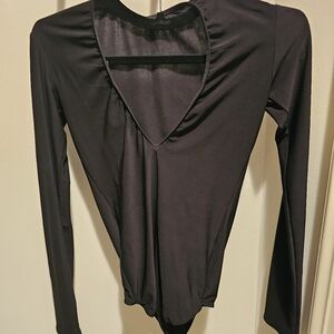 Deep v bodysuit/ dance practice wear